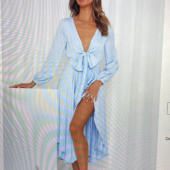 Hello Molly Talk fast midi dress in steel blue - Picture 2 of 6